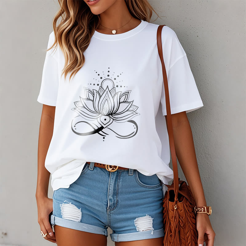 T-shirt avec motif Buddha Stones, fleur de lotus et soleil - image 10
