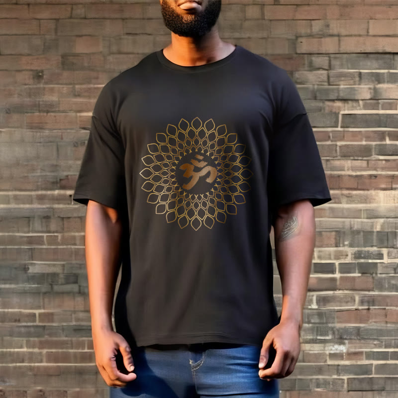 T-shirt avec motif losange et Buddha Stones et OM - image 7