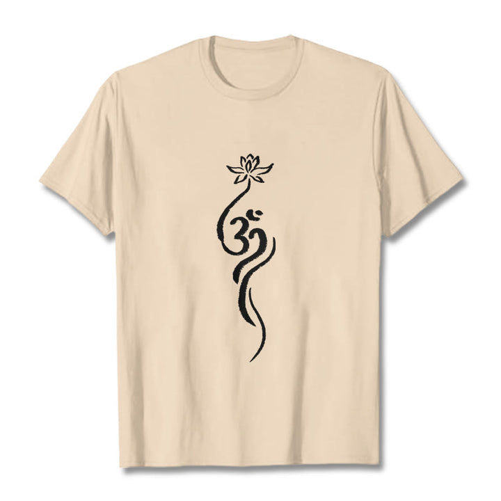 T-shirt avec motif Buddha Stones et fleur de lotus Om - Bisque - 2XL - image 10