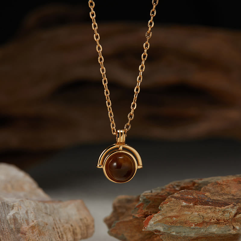 Collier pendentif en argent sterling 925 Buddha Stones , agate rouge, œil de tigre, aigue-marine et pierre de lune