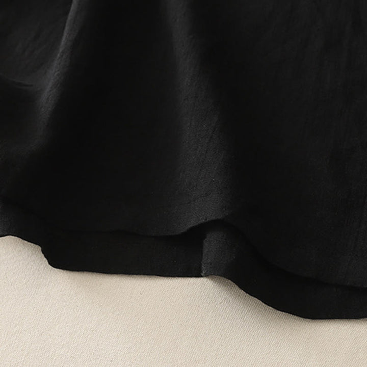 Chemise à manches courtes en polyester pour femme, motif Buddha Stones, col ras du cou et imprimé fil uni - image 11