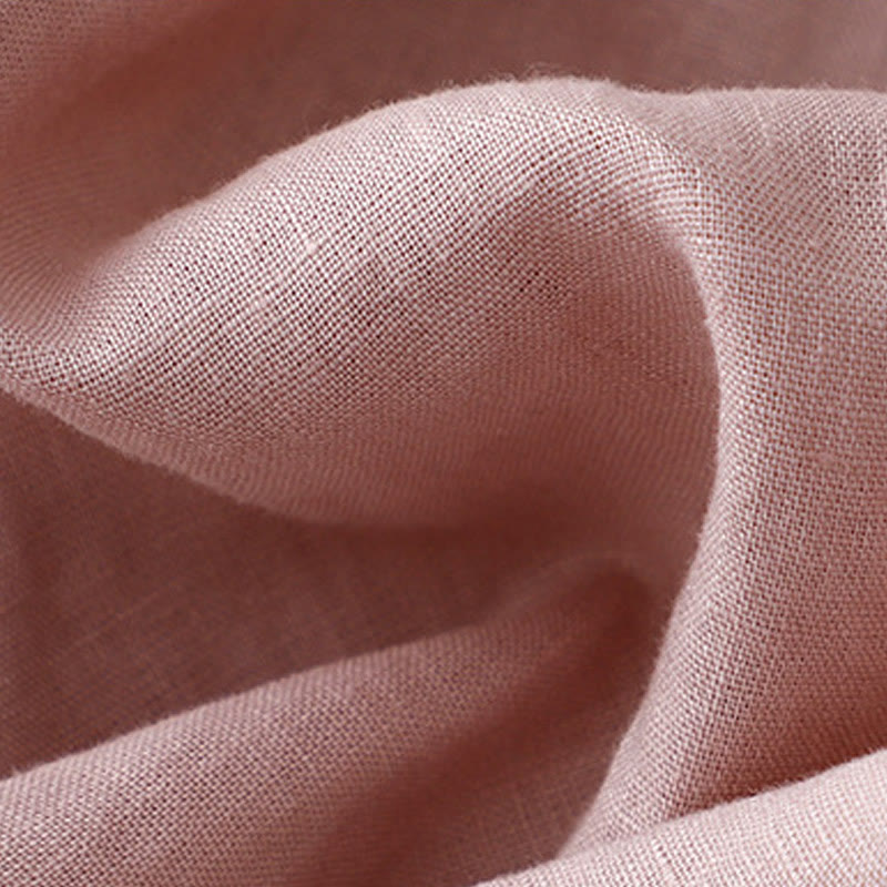 Chemise à manches longues en coton et lin pour femme, motif Buddha Stones , col en V - image 7