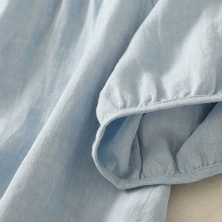 T-shirt d'été décontracté à manches courtes et col rond en coton pour femme Motif Buddha Stones