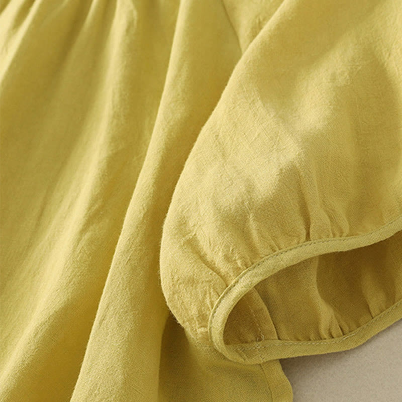 T-shirt d'été décontracté à manches courtes et col rond en coton pour femme Motif Buddha Stones