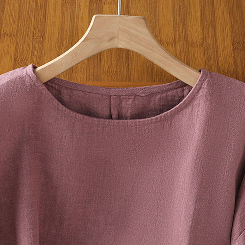 T-shirt d'été décontracté à manches courtes et col rond pour femme, en coton, motif Buddha Stones - image 2