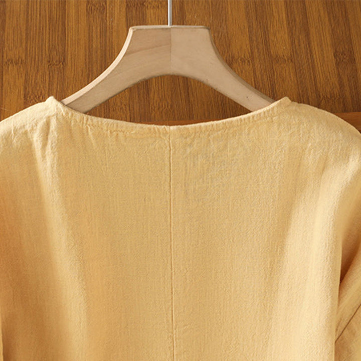 T-shirt d'été décontracté à manches courtes et col rond pour femme, en coton, motif Buddha Stones - image 11