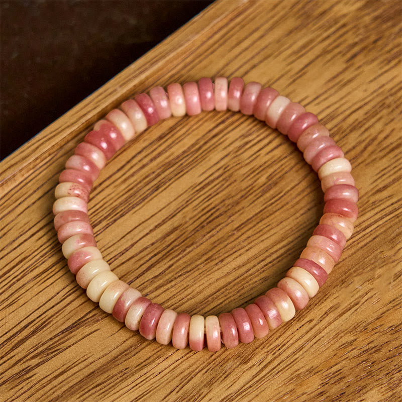 Bracelet en Buddha Stones tibétaines naturelles en os de chameau violet sang pour éloigner les mauvais esprits