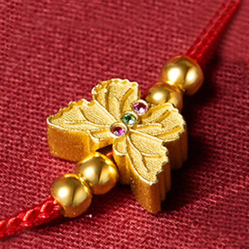 Bracelet de force en argent sterling 999 avec papillon et fil rouge Buddha Stones - image 9