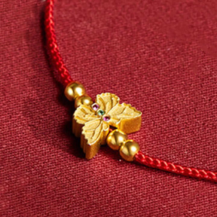 Bracelet de force en argent sterling 999 avec papillon et fil rouge Buddha Stones - image 8