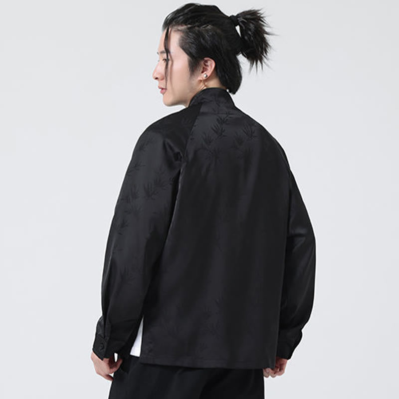 Chemise à manches longues pour homme, motif jacquard de Buddha Stones , motif grenouille chinoise, boutons