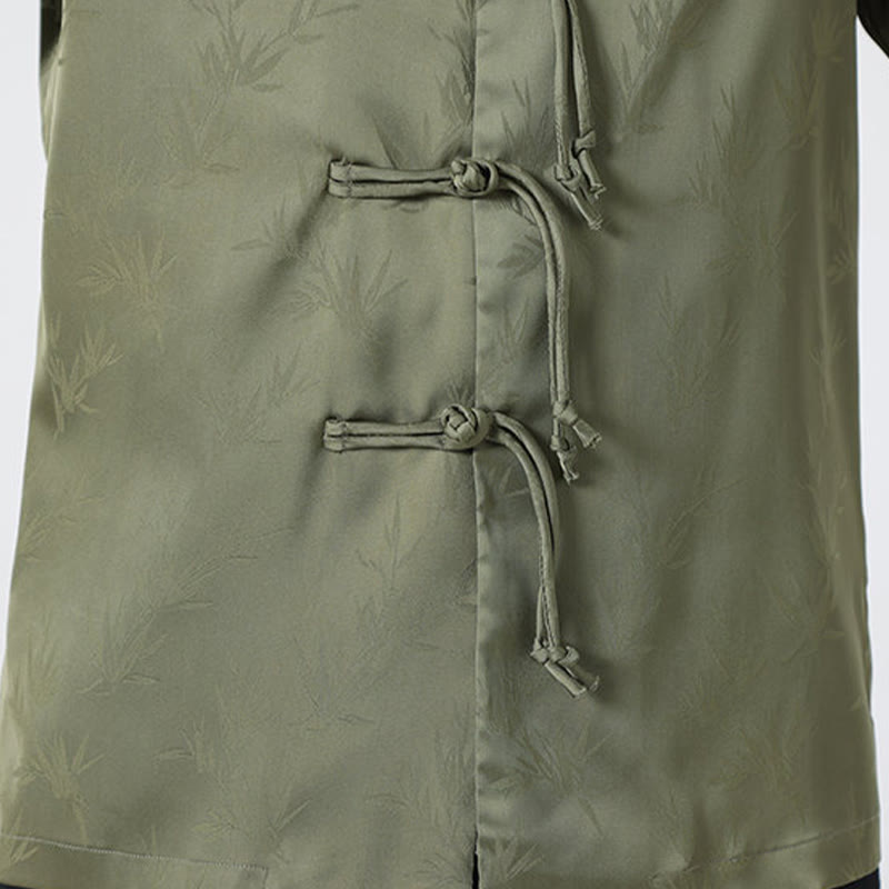 Chemise à manches longues pour homme, motif jacquard de Buddha Stones , motif grenouille chinoise, boutons