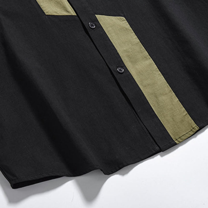 Chemise à manches mi-longues en coton et lin pour homme, style chinois, décontracté, assorti, motif grenouille et Buddha Stones