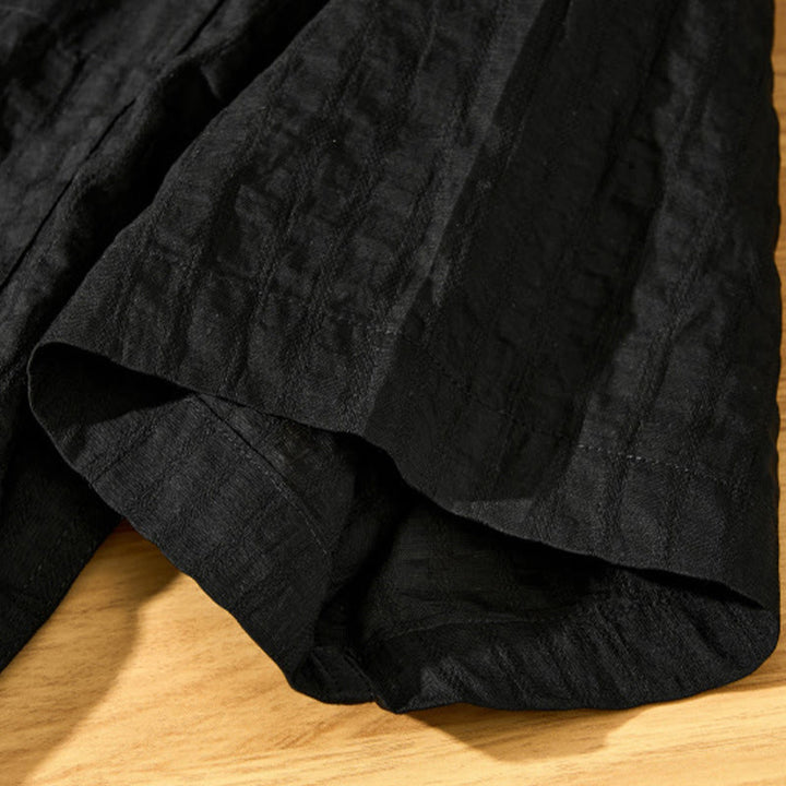 Chemise d'été en Tencel à manches courtes et boutons pour homme, couleur unie et respirante, motif Buddha Stones