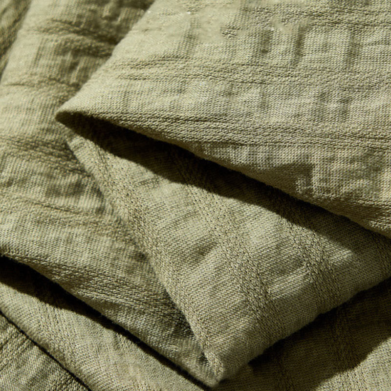 Chemise d'été en Tencel à manches courtes et boutons pour homme, couleur unie et respirante, motif Buddha Stones