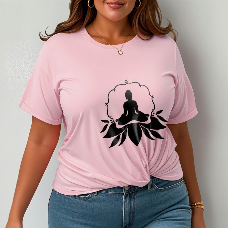 T-shirt Bouddha assis sur l'herbe Buddha Stones en méditation - image 14