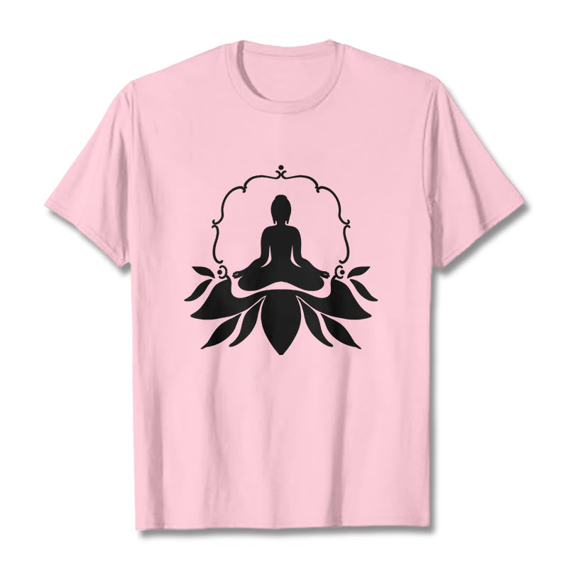 T-shirt Bouddha assis sur l'herbe Buddha Stones en méditation - Rose clair - 2XL - image 13