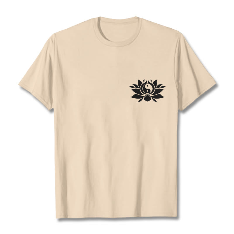 T-shirt avec motif de fleurs de lotus et de Buddha Stones - Bisque - 2XL - image 13