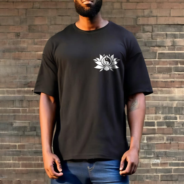 T-shirt avec motif de fleurs de lotus et de Buddha Stones - image 3