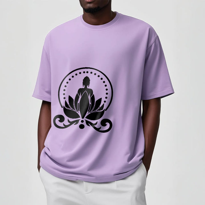 T-shirt Bouddha assis sur une fleur de lotus Buddha Stones en méditation - image 18