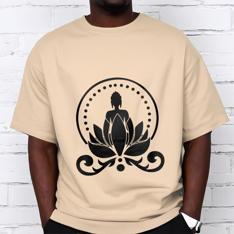 T-shirt Bouddha assis sur une fleur de lotus Buddha Stones en méditation - image 12