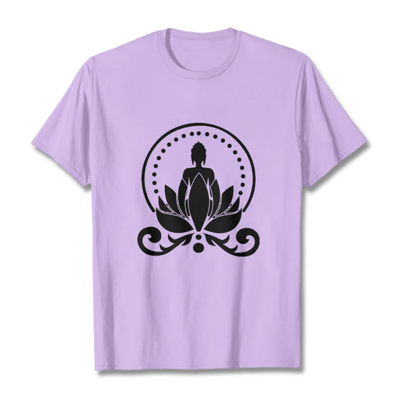 T-shirt Bouddha assis sur une fleur de lotus Buddha Stones en méditation - Prune - 2XL - image 17