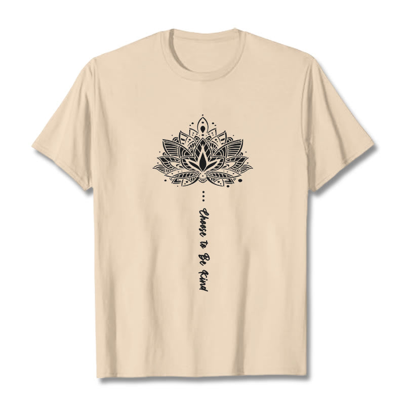 T-shirt à fleurs géométriques « Choisissez d'être gentil » Buddha Stones - Bisque - 2XL - image 11