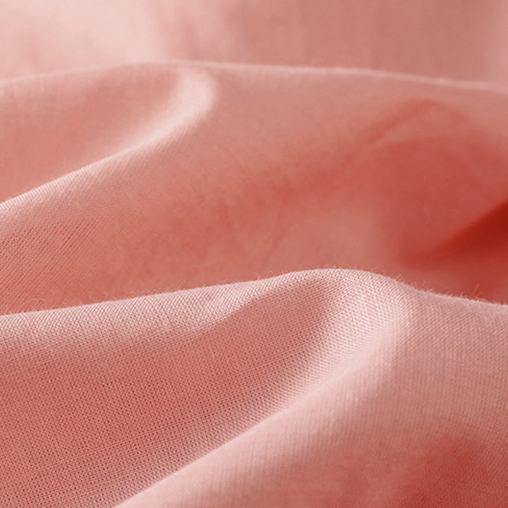 Chemise à col ras du cou en coton et lin à manches trois-quarts et simple boutonnage avec ourlet en dentelle et Buddha Stones - image 35