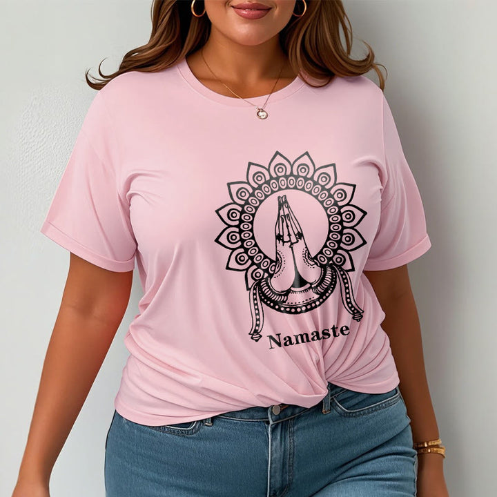 T-shirt avec Buddha Stones, Namaste, geste, motif Mandala - image 14