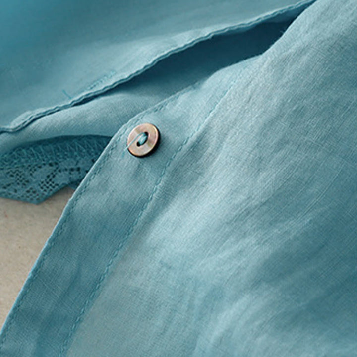 T-shirt décontracté à col ras du cou pour femme, motif Buddha Stones , en coton et polyester - image 7