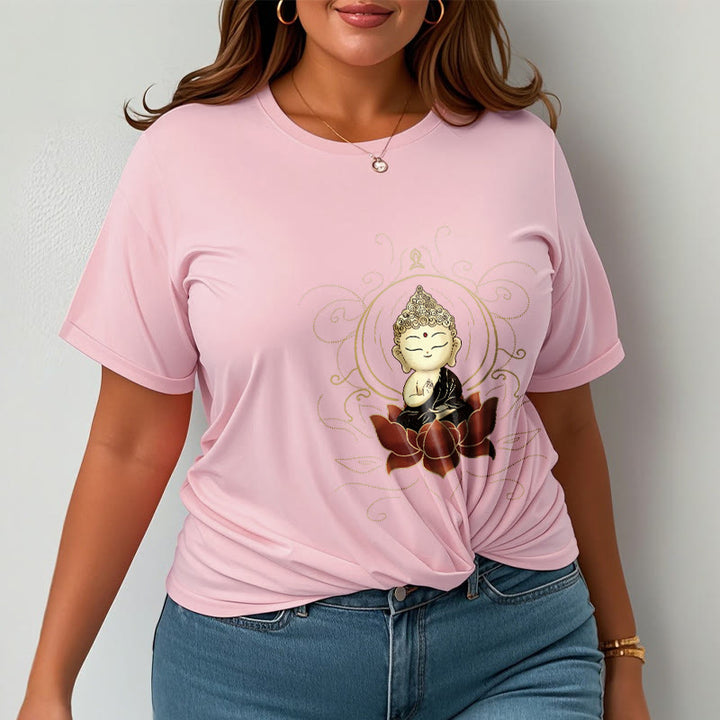 T-shirt à motif Buddha Stones assis serein et pierres de Bouddha - image 14