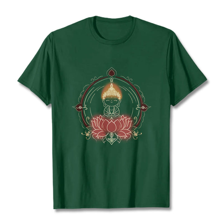 T-shirt à motif mandala Bouddha Lotus Joyful Buddha Stones - Forêt Verte - 2XL - image 11