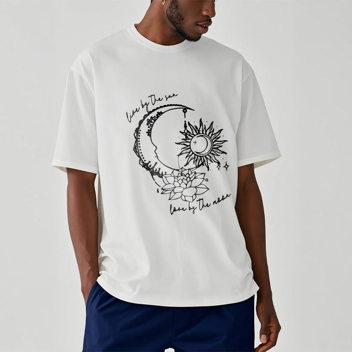 T-shirt à motif Buddha Stones, soleil, lune, fleur de lotus - image 9