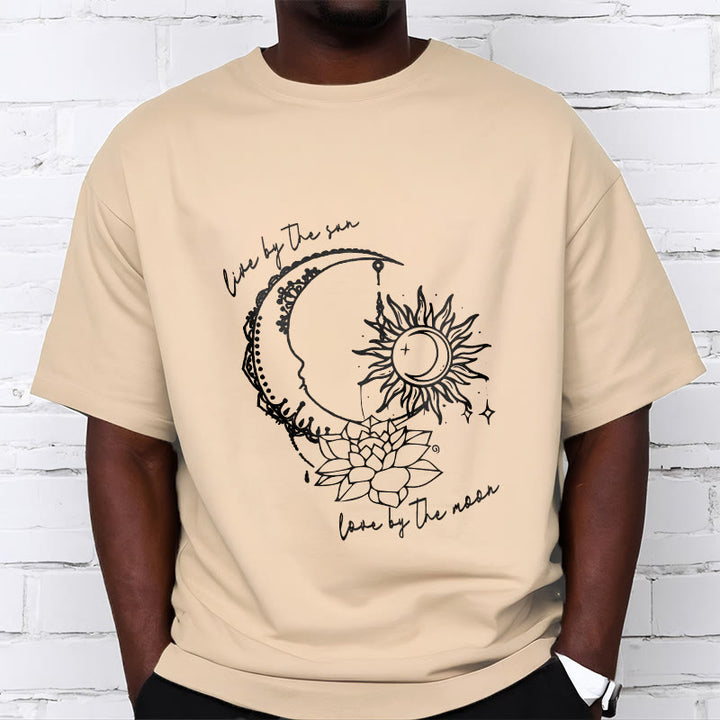 T-shirt à motif Buddha Stones, soleil, lune, fleur de lotus - image 12