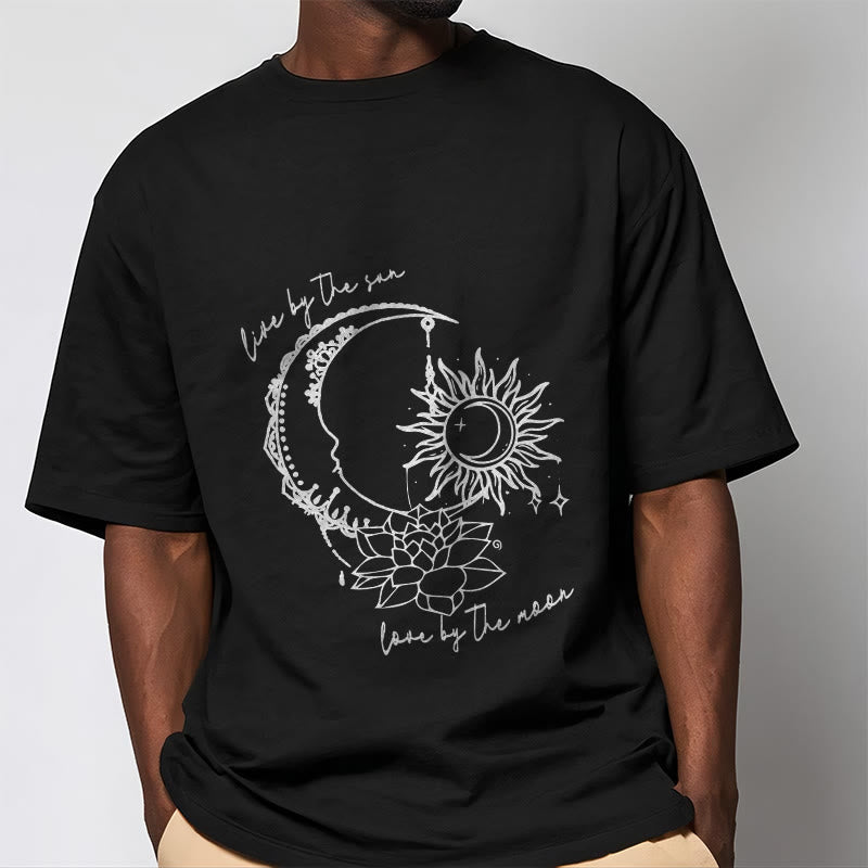 T-shirt à motif Buddha Stones, soleil, lune, fleur de lotus - image 5