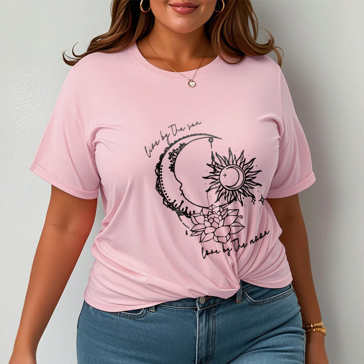 T-shirt à motif Buddha Stones, soleil, lune, fleur de lotus - image 14