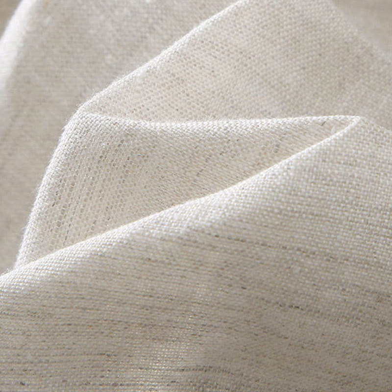 Short d'été en lin pour homme avec poches et cordon de serrage, couleur unie, motif Buddha Stones - image 6