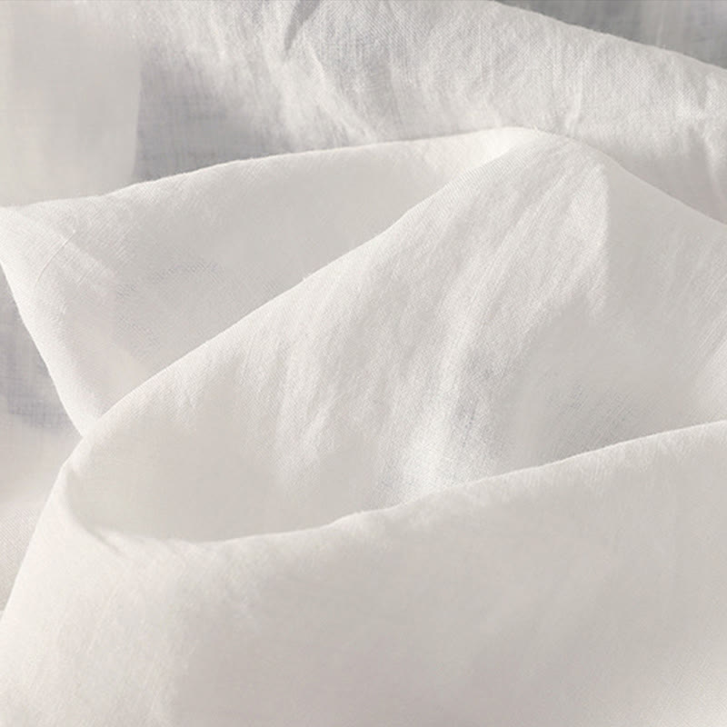 T-shirt décontracté à manches mi-longues en coton et lin pour femme, col en V, brodé de Buddha Stones - image 24