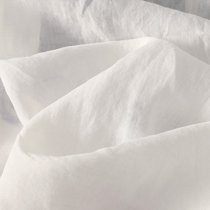 T-shirt décontracté à manches mi-longues en coton et lin pour femme, col en V, brodé de Buddha Stones - image 24