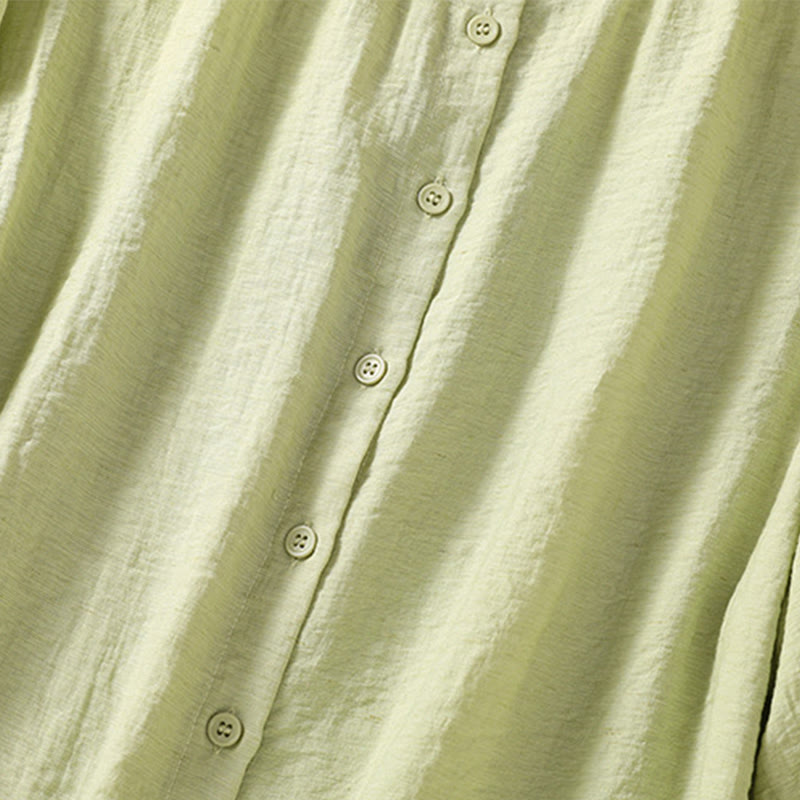 Chemise à col rond pour femme en coton avec broderie Buddha Stones - image 8