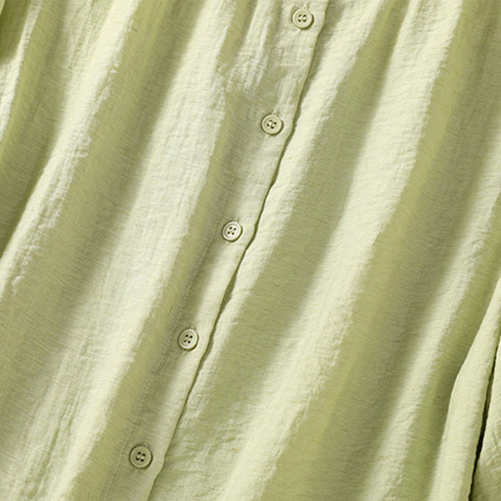 Chemise à col rond pour femme en coton avec broderie Buddha Stones - image 8