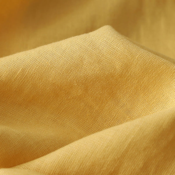 T-shirt décontracté en polyester à col ras du cou et ourlet à volants pour femme avec motif Buddha Stones - image 4