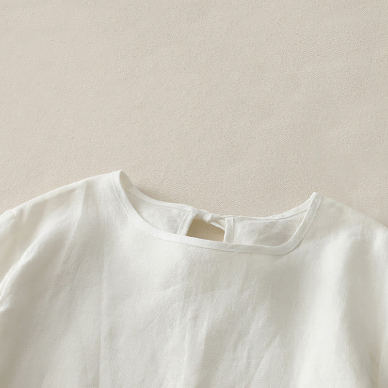 T-shirt décontracté en polyester à col ras du cou et ourlet à volants pour femme avec motif Buddha Stones - image 10