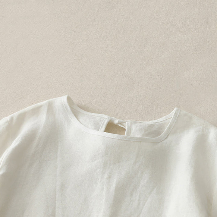 T-shirt décontracté en polyester à col ras du cou et ourlet à volants pour femme avec motif Buddha Stones - image 10