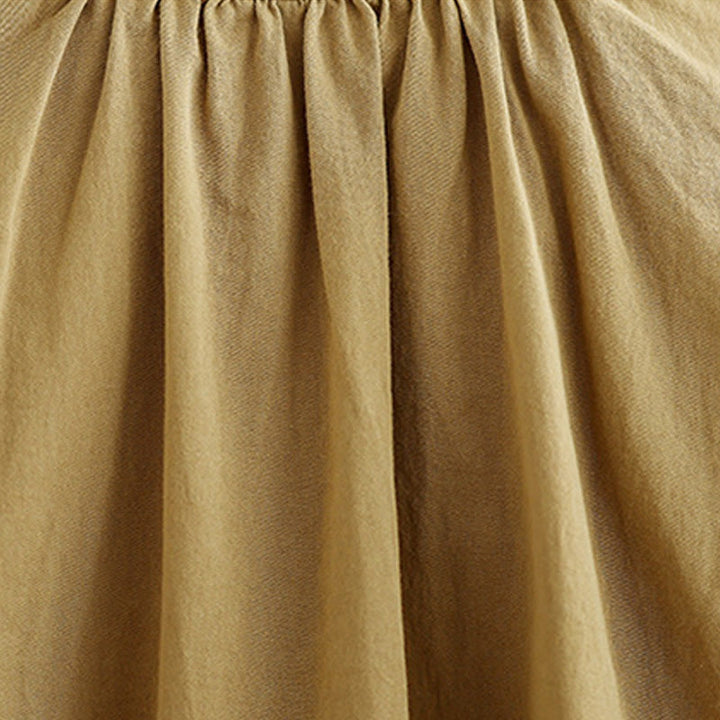 Chemise à manches longues en coton et lin pour femme, motif Buddha Stones, boutons et plis accordéon - image 12