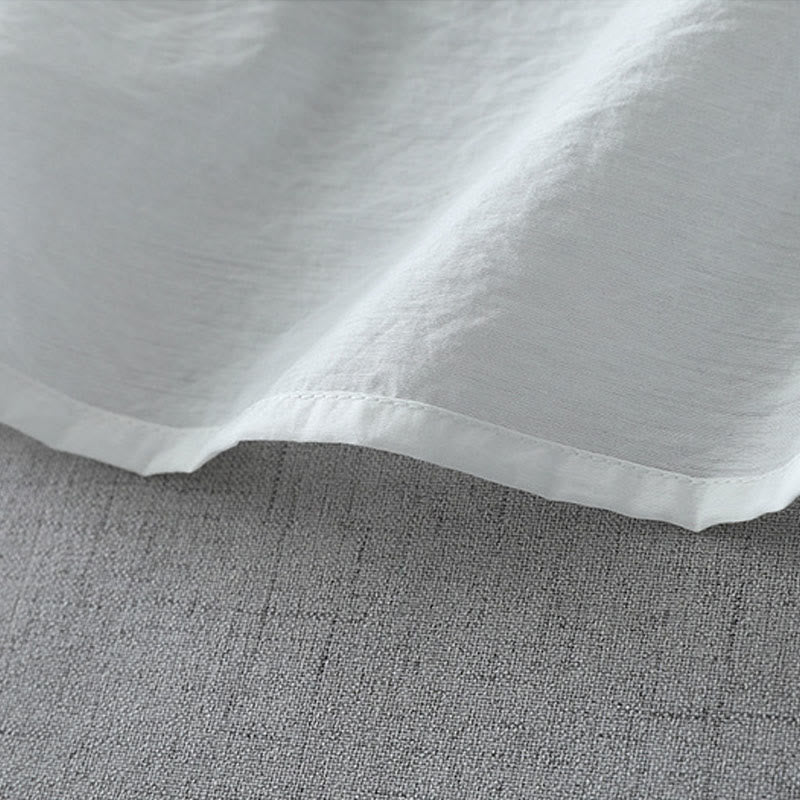 Chemise à manches courtes et col ras du cou pour femme, en coton, avec perles et Buddha Stones - image 13