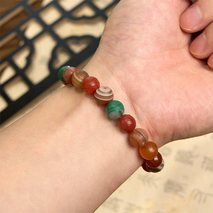 Bracelet de confiance en agate naturelle d'Alashan de Buddha Stones