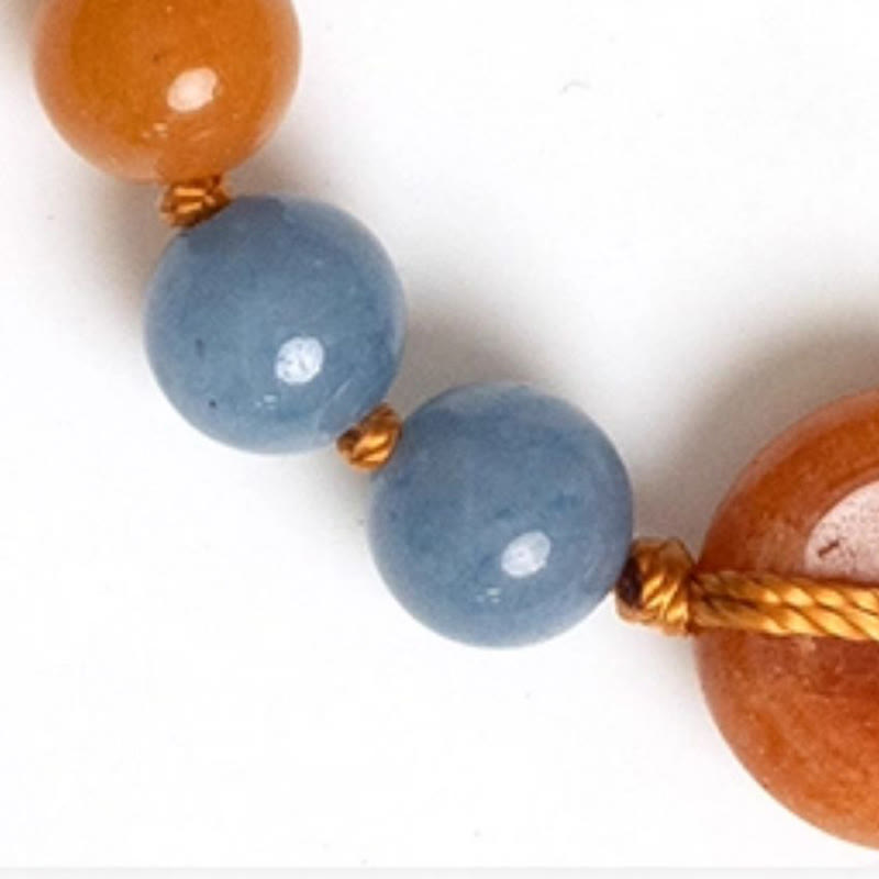 Bracelet de guérison avec boucle de paix en aventurine colorée et Buddha Stones - image 12