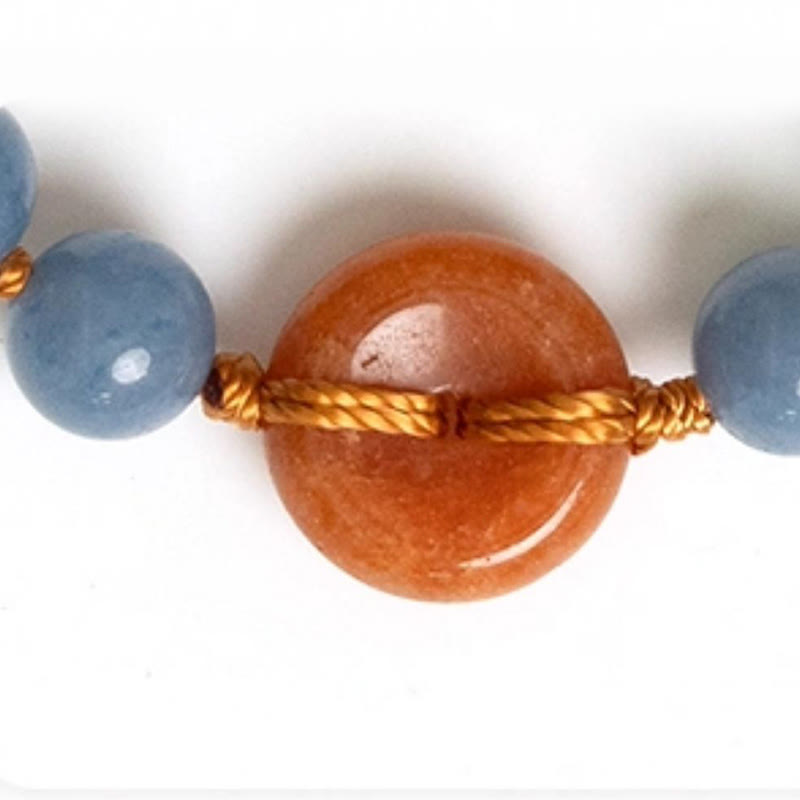 Bracelet de guérison avec boucle de paix en aventurine colorée et Buddha Stones - image 14