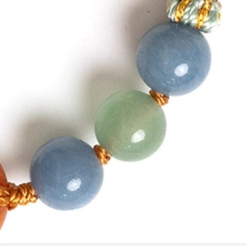 Bracelet de guérison avec boucle de paix en aventurine colorée et Buddha Stones - image 16