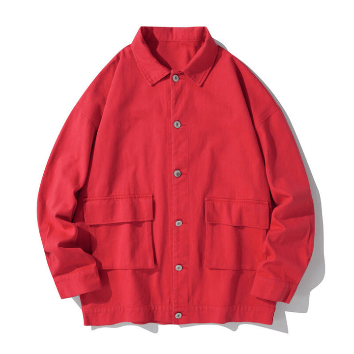 Chemise à manches longues et col montant boutonné pour homme, en coton, avec poches, motif Buddha Stones - Cramoisi - États-Unis/Royaume-Uni/AU50, EU60 (5XL) - image 11